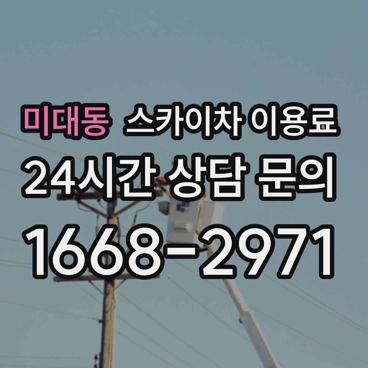 미대동 스카이차 이용료