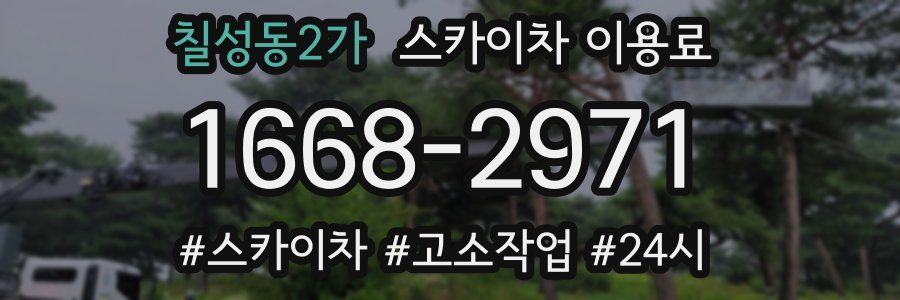칠성동2가 스카이차 이용료