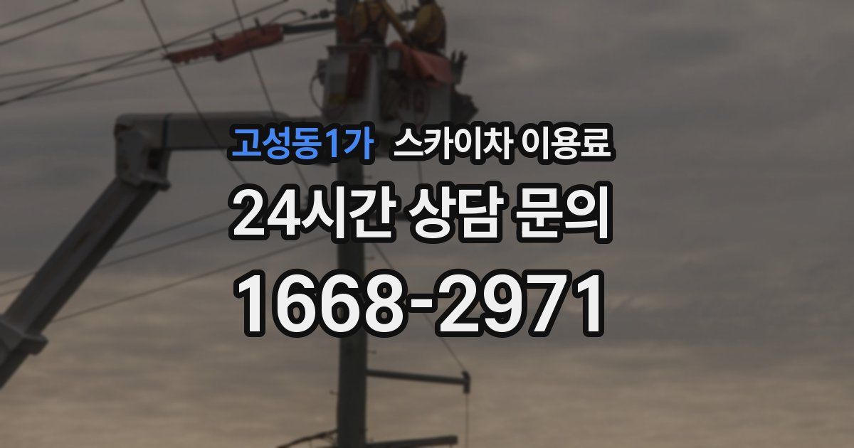고성동1가 스카이차 이용료