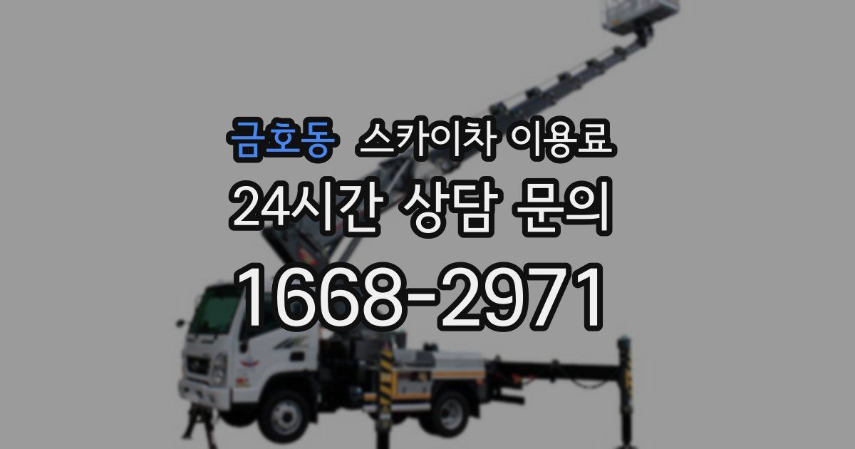 금호동 스카이차 이용료