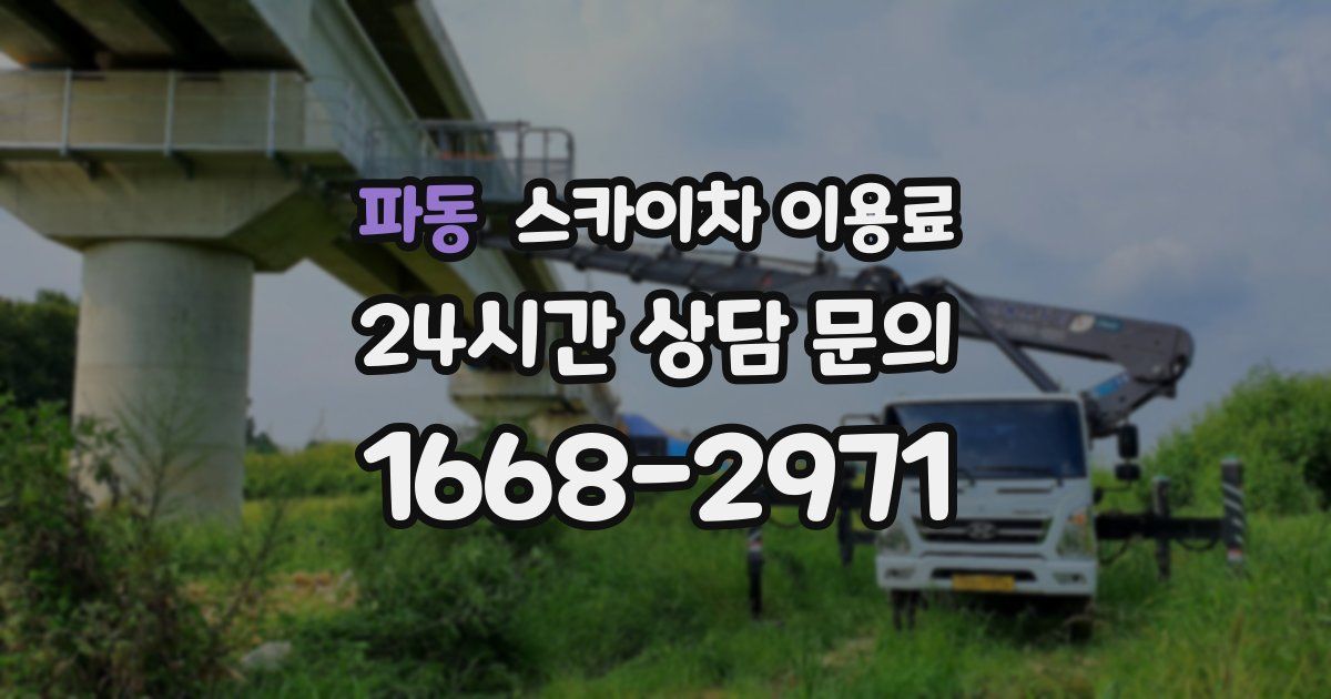 파동 스카이차 이용료