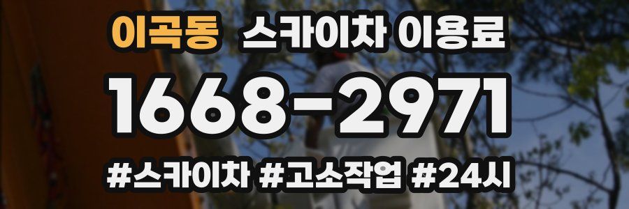 이곡동 스카이차 이용료