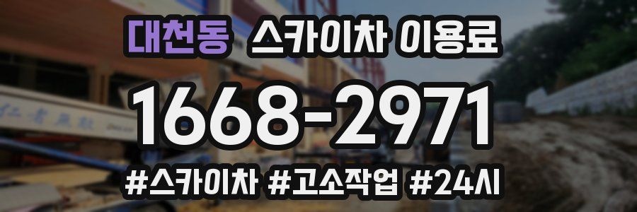 대천동 스카이차 이용료