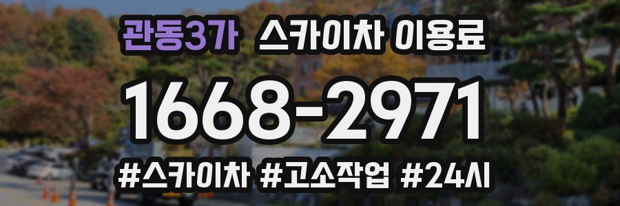 관동3가 스카이차 이용료