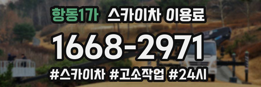 항동1가 스카이차 이용료