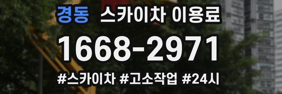 경동 스카이차 이용료