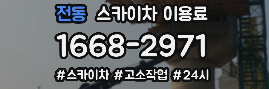 전동 스카이차 이용료