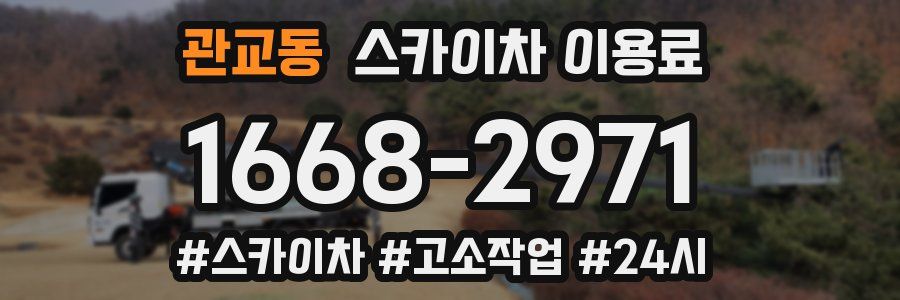 관교동 스카이차 이용료