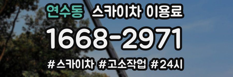 연수동 스카이차 이용료