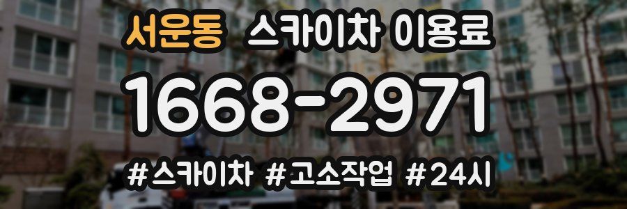 서운동 스카이차 이용료