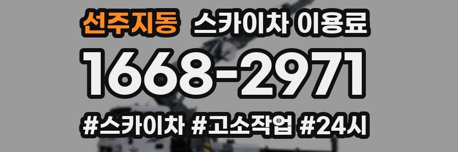 선주지동 스카이차 이용료