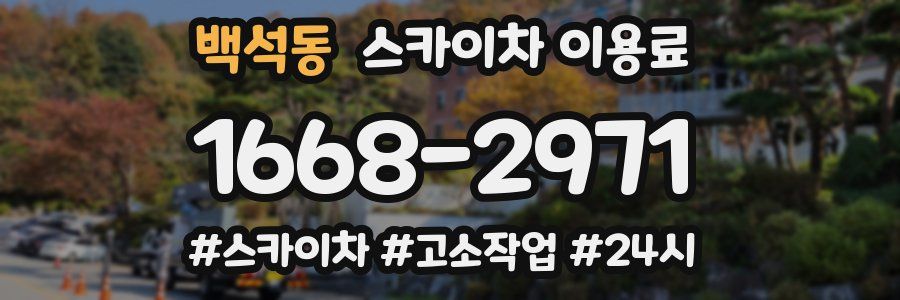 백석동 스카이차 이용료