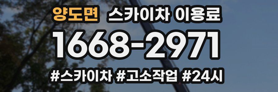 양도면 스카이차 이용료