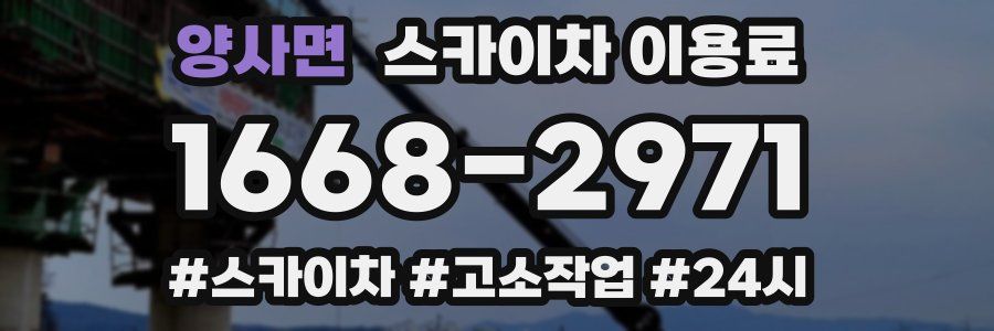 양사면 스카이차 이용료