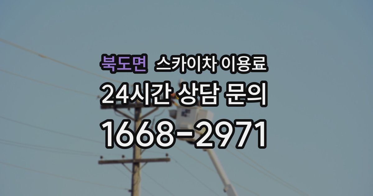 북도면 스카이차 이용료