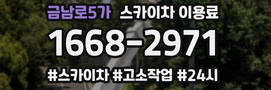 금남로5가 스카이차 이용료
