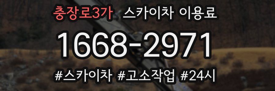 충장로3가 스카이차 이용료