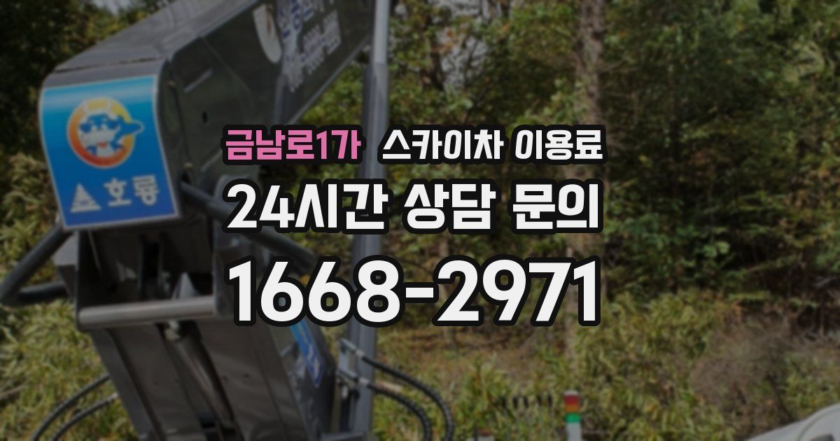금남로1가 스카이차 이용료