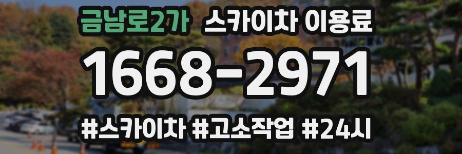 금남로2가 스카이차 이용료