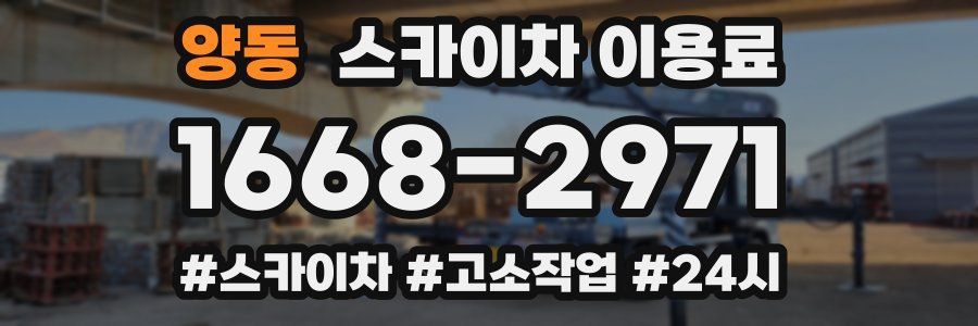양동 스카이차 이용료