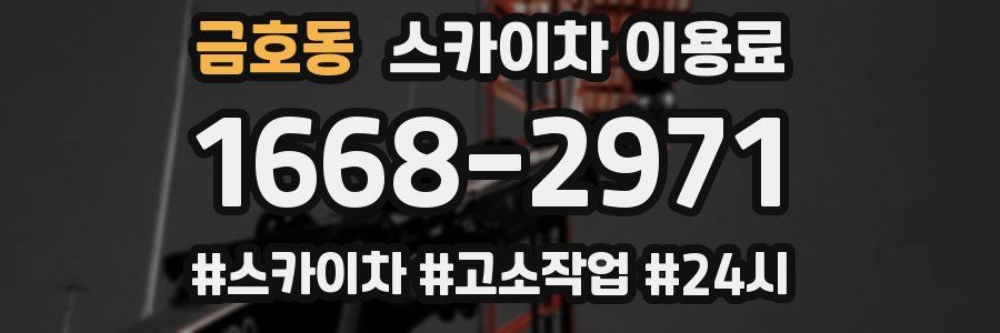 금호동 스카이차 이용료