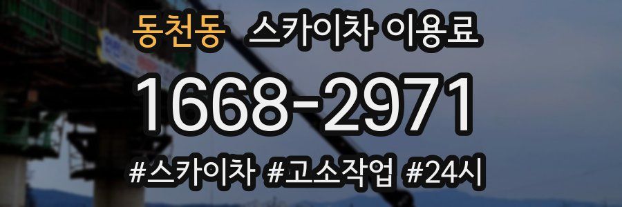 동천동 스카이차 이용료