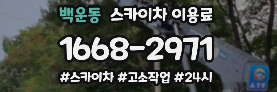 백운동 스카이차 이용료