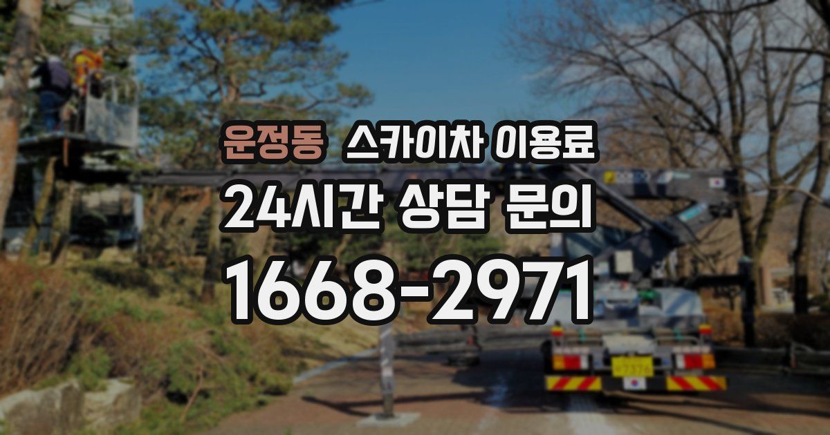 운정동 스카이차 이용료