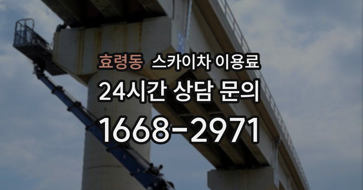 효령동 스카이차 이용료