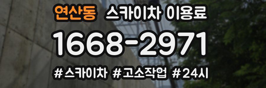 연산동 스카이차 이용료