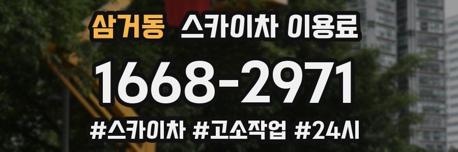 삼거동 스카이차 이용료