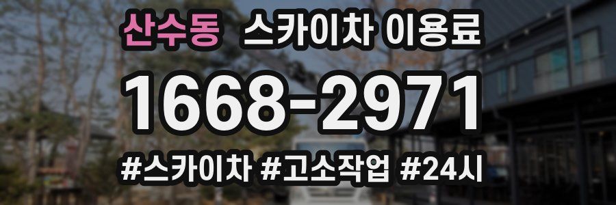 산수동 스카이차 이용료