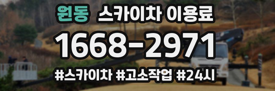 원동 스카이차 이용료