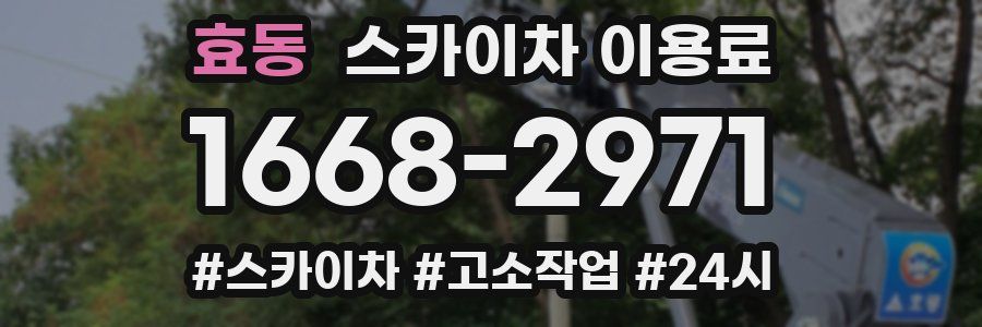 효동 스카이차 이용료
