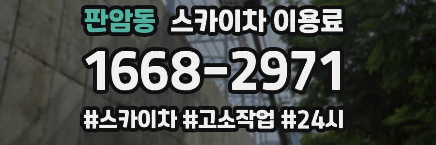 판암동 스카이차 이용료
