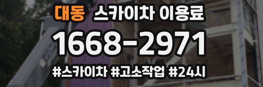 대동 스카이차 이용료