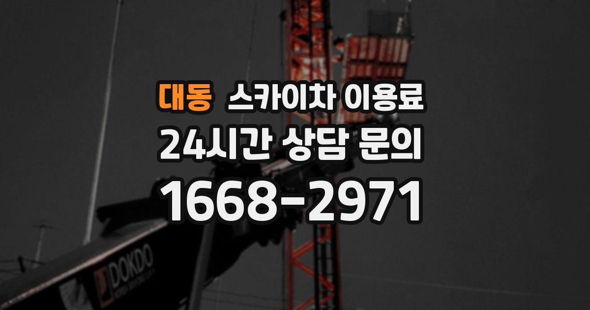 대동 스카이차 이용료