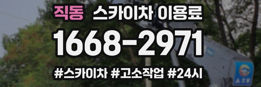 직동 스카이차 이용료