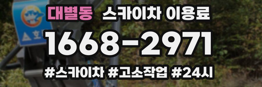 대별동 스카이차 이용료