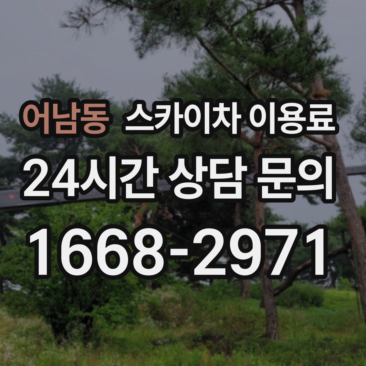 어남동 스카이차 이용료