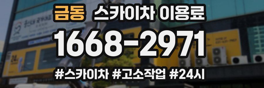 금동 스카이차 이용료