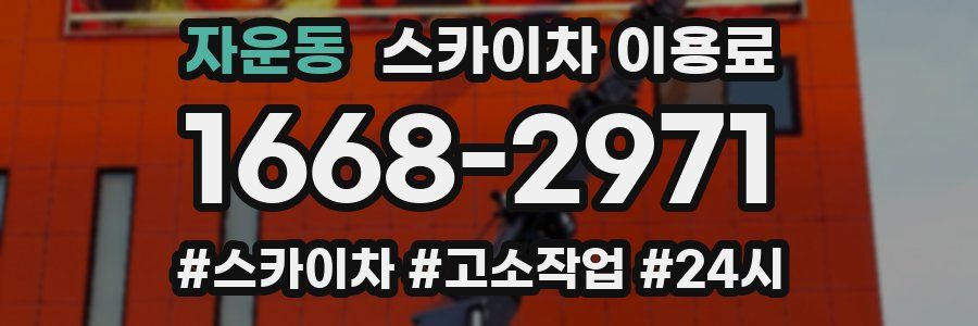 자운동 스카이차 이용료