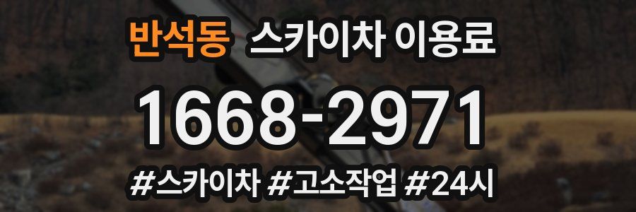 반석동 스카이차 이용료