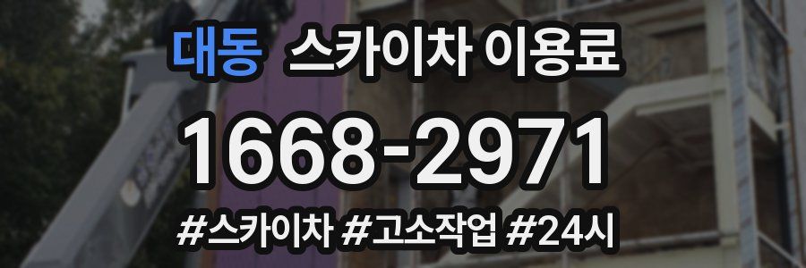 대동 스카이차 이용료