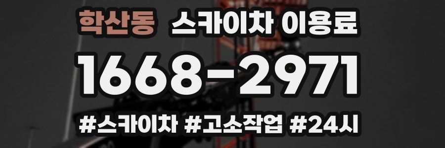 학산동 스카이차 이용료