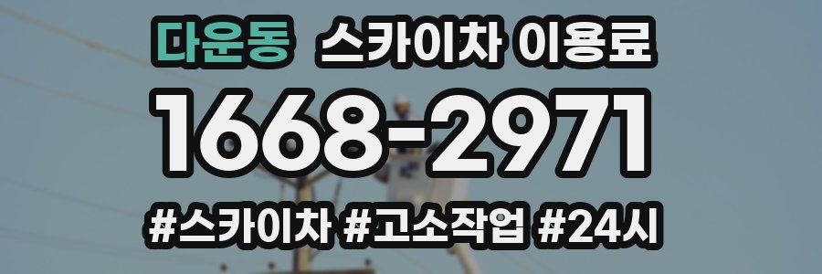 다운동 스카이차 이용료