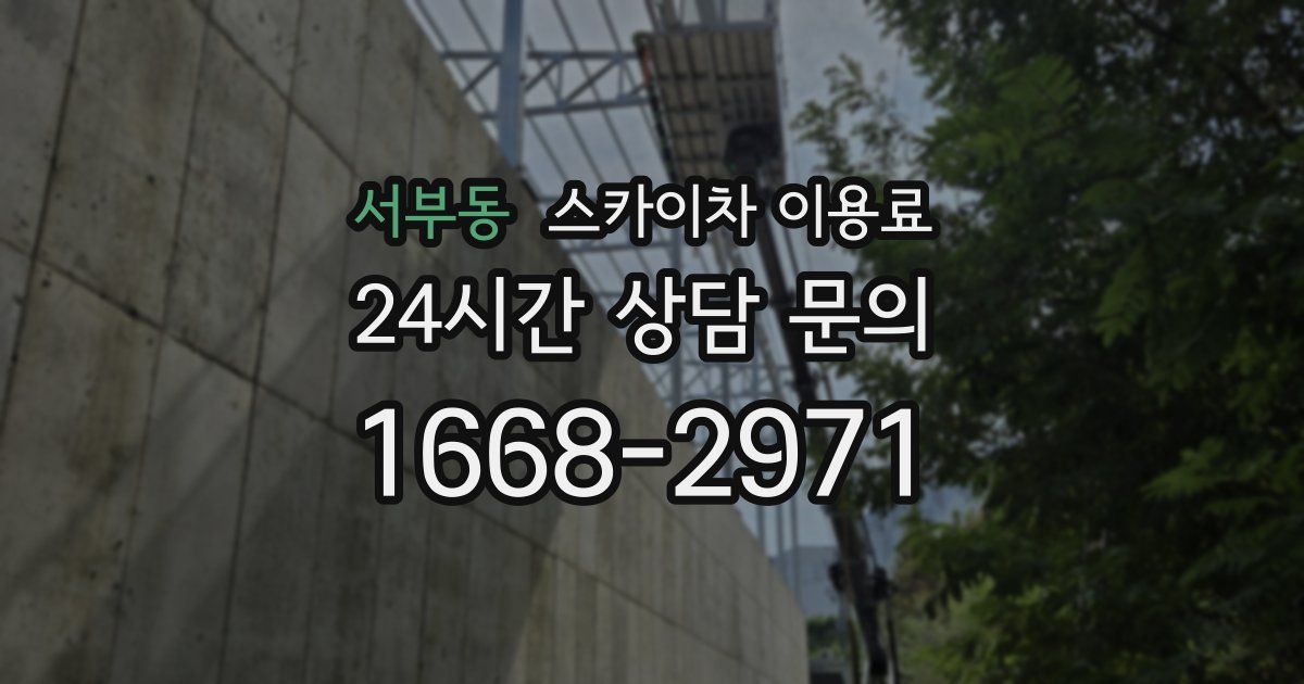 서부동 스카이차 이용료
