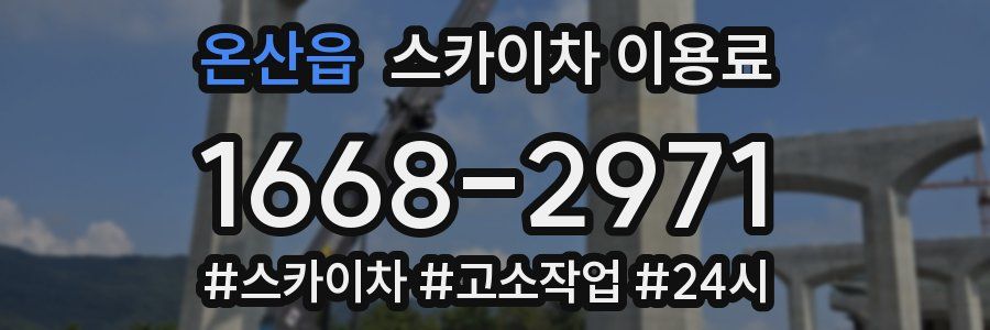 온산읍 스카이차 이용료