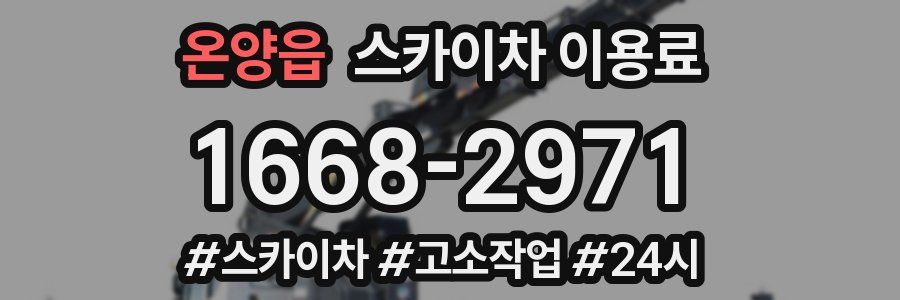 온양읍 스카이차 이용료