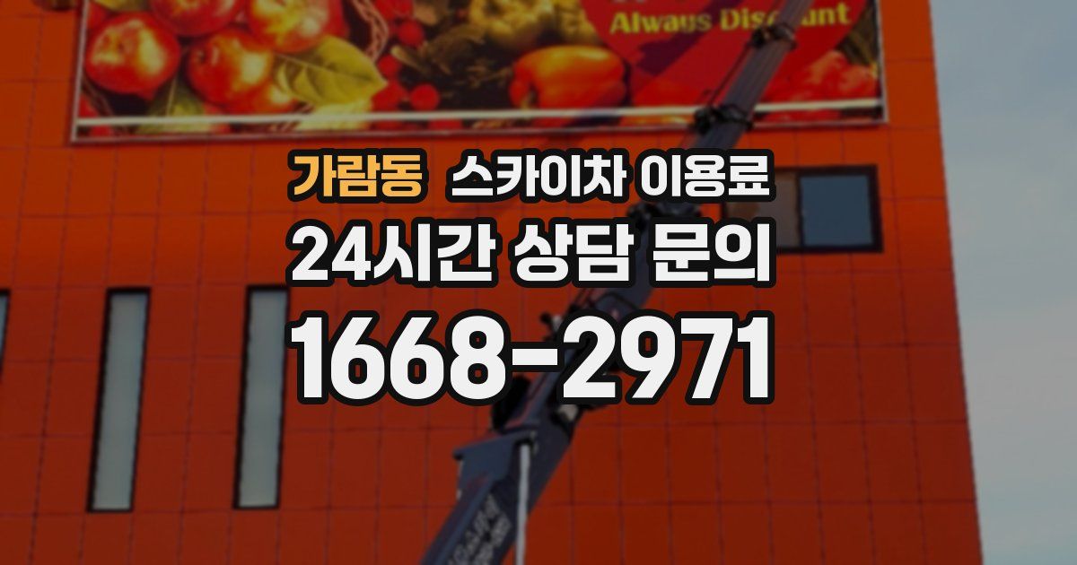 가람동 스카이차 이용료